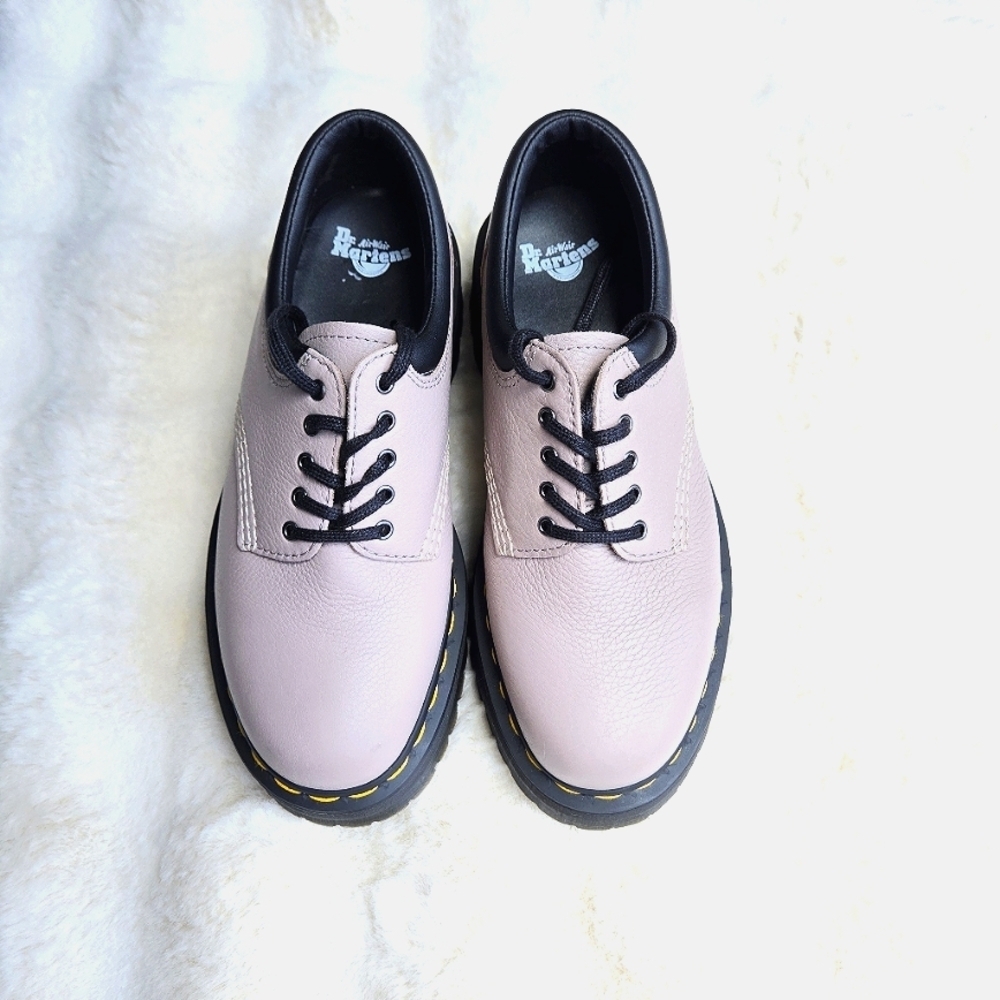Dr. Martens 8053 Pisa Leather Platform Casual Oxford Shoes Vintage Taupe NEW